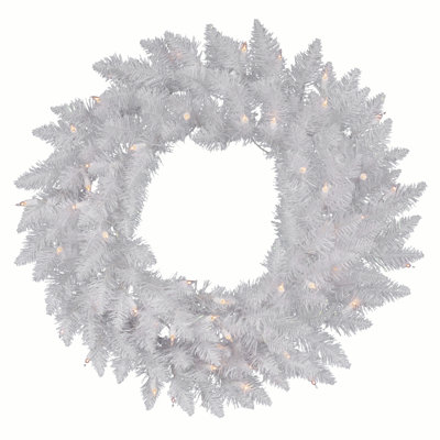 Artificial Sparkle White Spruce Wreath