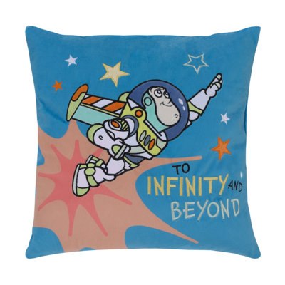 NoJo Disney Toy Story - Blast Off Polyester Throw Square Pillow Cover & Insert