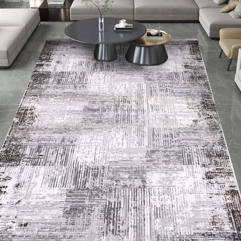 Cotton Abstract Indoor Rug, Rectangle 2'7" x 4'11"