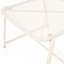Table d'appoint en plein air 20,03 po x 18,32 po, H 13,14 po, plateau en maille blanc