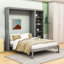 Lit escamotable en bois avec tablettes, conception pliable peu encombrante-1728178211-1728178214