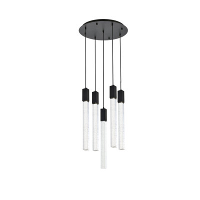 Luminaire suspendu rectangulaire à 5 lumières Aliha