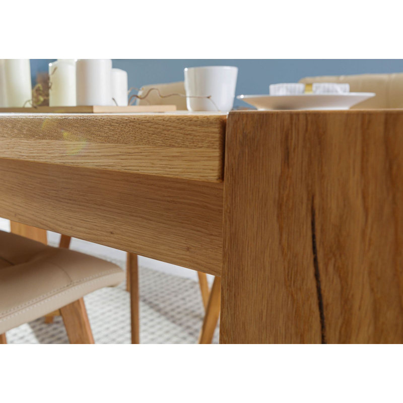 Kent Oak Solid Wood Dining Table, Dark Brown, H76 x L160 x W90cm