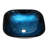 Bathroom Artistic Tempered Glass Vessel Bathroom Sink With Faucet And Pop-Up Drain, Blue
