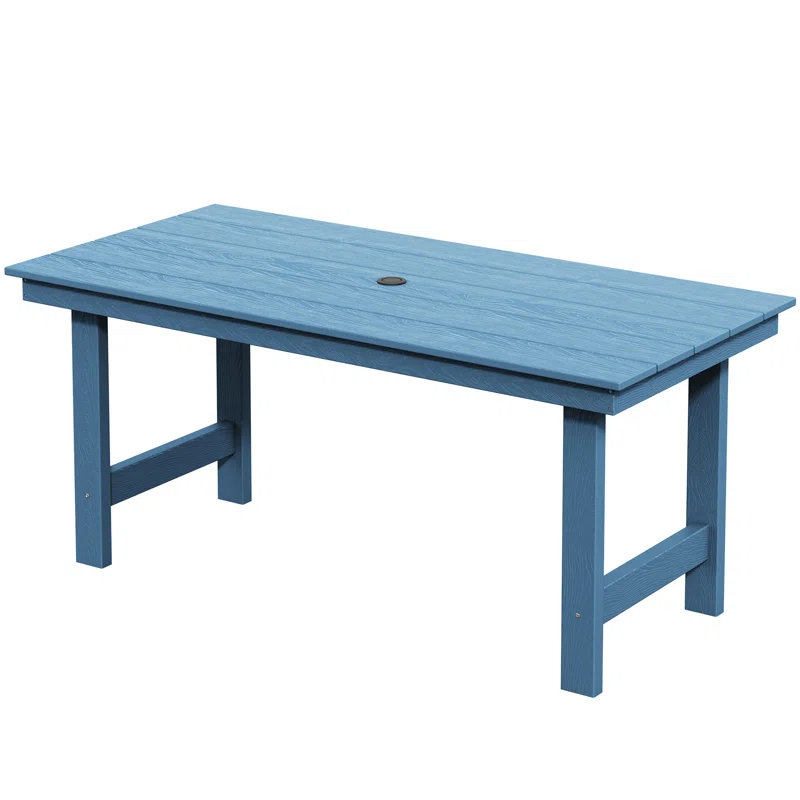 Kahn Reata HDPE Outdoor Dining Table, Navy