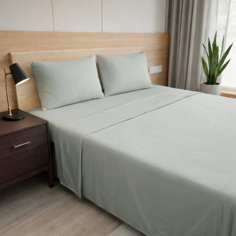 Ultra Soft Bamboo Sheet Set - 4 Pc Set - Wrinkle Resistant - Cooling Sheets with Deep Pockets, Light Taupe