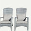 Chaise de patio avec coussins (coussin gris)