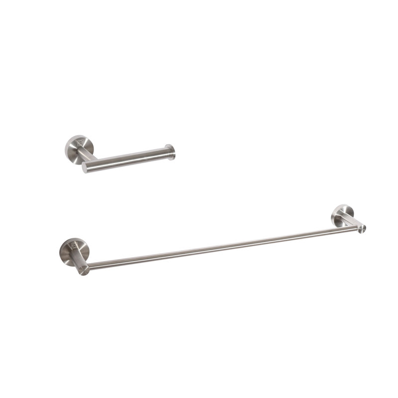 Alma 2 - Piece Bathroom Hardware Set, Brushed Nickel