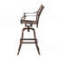 Fauteuil d'extérieur en cuivre coulé de 25,16 po de long, de style moderne, de 24,61 po de long, fabriqué en aluminium coulé