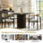 Alpena 4-Person Dining Table Set, Equipped With Imitation Marble Tabletop And Fabric Chairs-1692833131-1692833129-1692833132