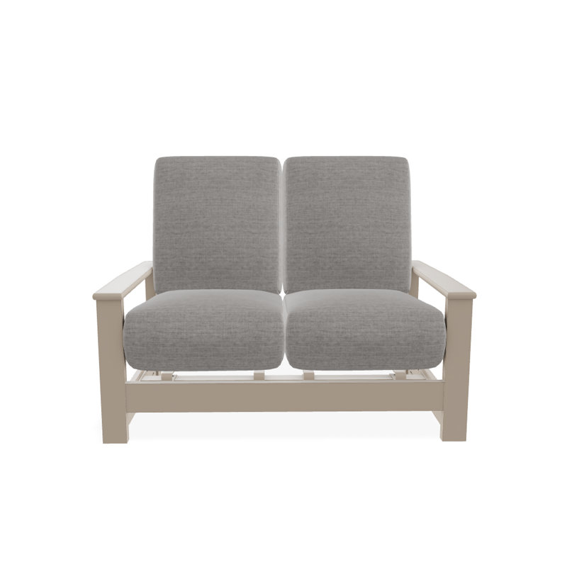 Leeward 56.5'' Wide Loveseat with Cushions, Canvas Granite Sunbrella® Canvas, Desert