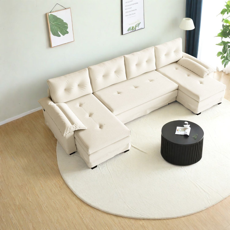 Canapé-lit modulaire en chenille de 109,5 pouces Sleeper