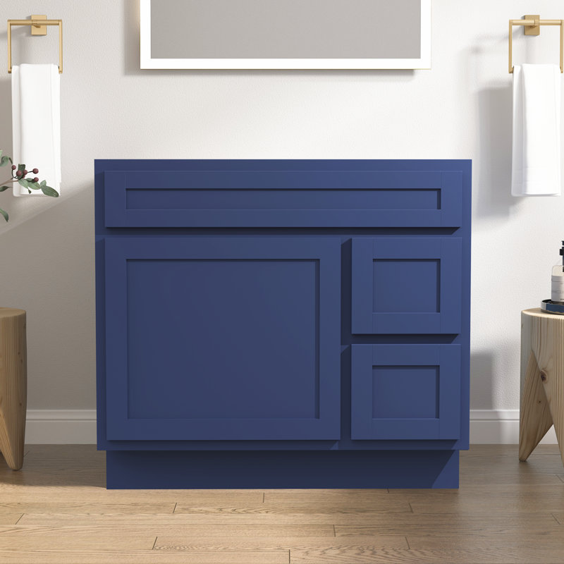 Base de meuble-lavabo simple 36 po seulement en bleu, Bleu