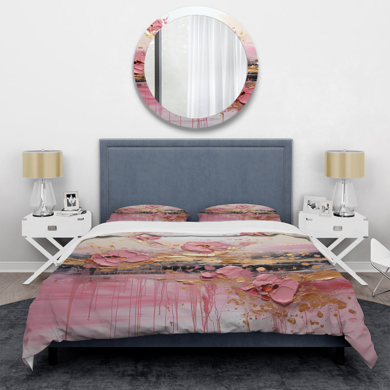 Ensemble de housse de couette moderne et or II, Housse de couette pour très grand lit et 2 très 