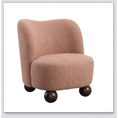 Modern Upholstered Accent Chair with Curved Back and Wide Seat for Comfortable Living Room Seating Experience
