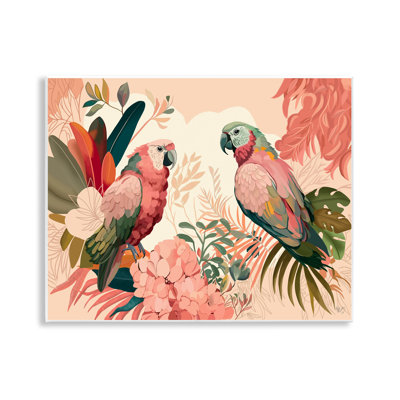 "Rose perroquets et feuilles" par Fab Funky