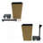2-Pack Smart Self-watering Square Planter for Indoor and Outdoor - Hand Woven Wicker - Brown-1855801934