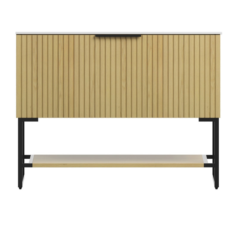 Armoire autoportante en contreplaqué YOLAN, Chêne, 35"