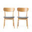 De 2 chaises de salle à manger, 2 chaises de relaxation rembourrées en tissu doux-1162479247