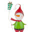 Décoration pour sommet de sapin rouge en forme de bonhomme de neige