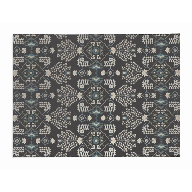 Tapis de bureau léger antidérapant Tilly, Gris anthracite, L 3 pi x L 2 pi