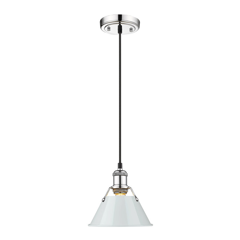Weatherford 1 - Light Pendant, Dusky Blue, Chrome, 129" H x 7.5" W x 7.5" D