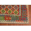 Tapis oriental à motif treillis Kilim 10 x 13