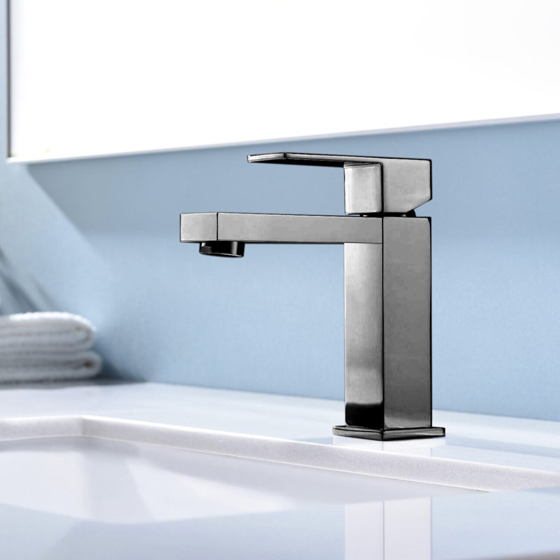 Monte Single Hole Stainless Steel Bathroom Faucet, Gun Metal