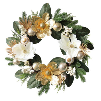 Couronne de porte 21,7 po Magnolia