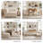 4-Piece Deep Seat Chenille Modular Sectional Sofa-1261321701