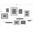 Engineered Wood Picture Frame - Set of 7 with Mat-2063421981
