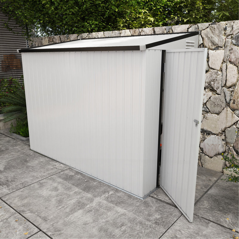 Remise de rangement extérieure en métal, H 72,75 po x l 51,25 po x P 92,5 po