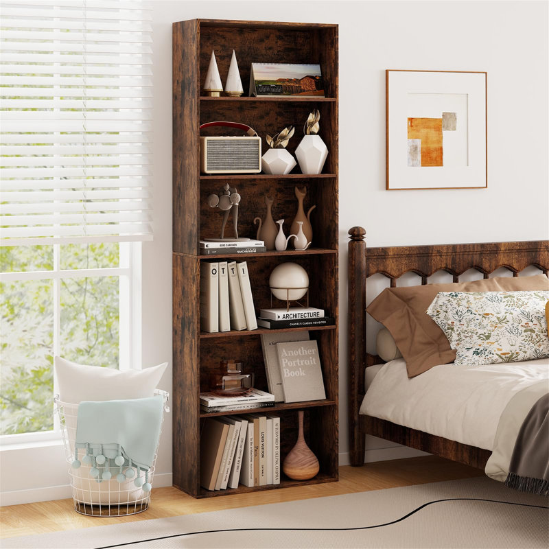 178cm H x 60cm W Standard Bookcase, Dark Brown