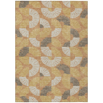 Machine Washable Indoor/Outdoor Chantille ACN2462 Spiral Rug