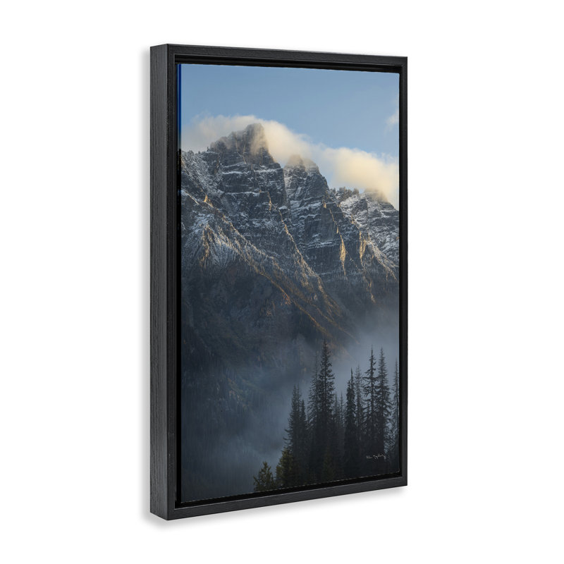  Mount Tupper Mist Floater Canvas by Alan Majchrowicz, 25" H x 17" W, Black