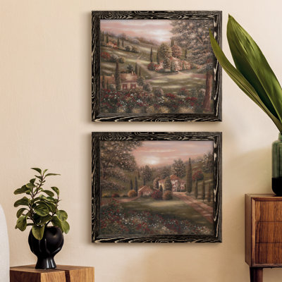 " Evening Tuscany I " 2 - Pieces Painting Print