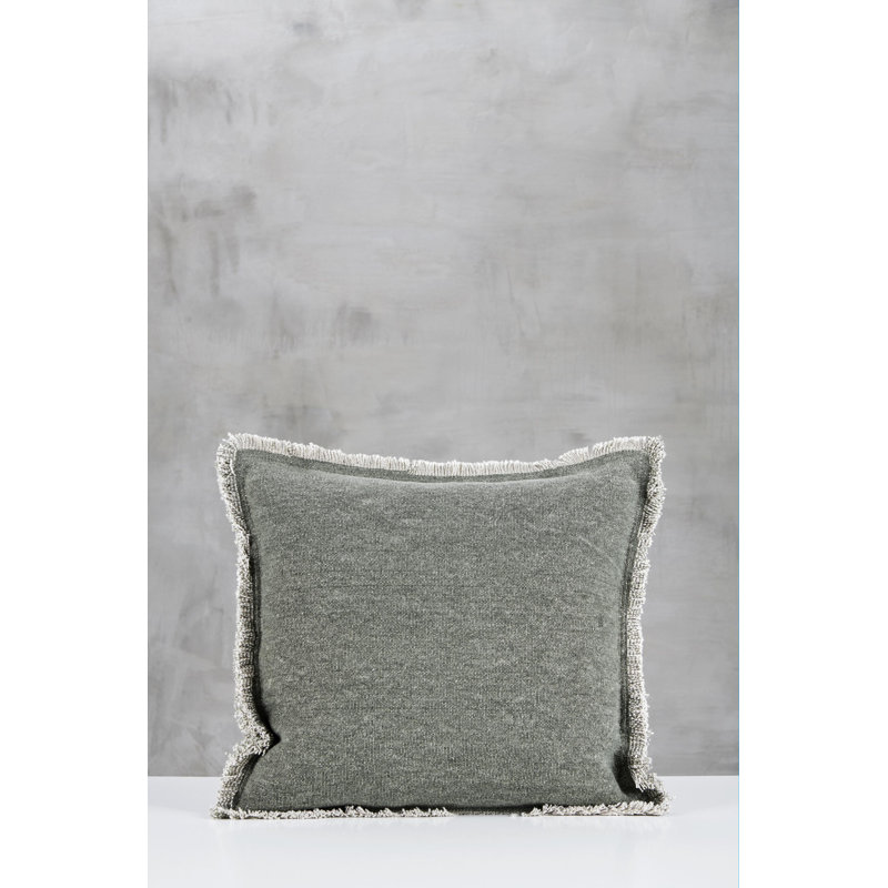Square Throw Cushion, Green