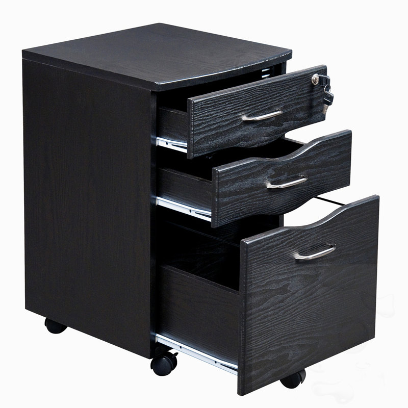 Rolling Office Storage Cabinet with Drawers