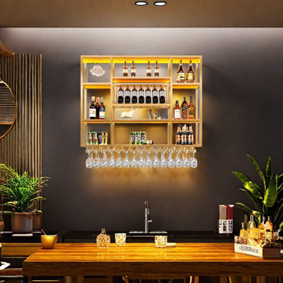 Simple Retro Wall Mounted Wine Rack
