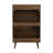 Medieval-Style Modern Shoe Cabinet, Upright Shoe Storage Unit With Vertical Grooved Finish, Walnut-Colored Shoe Cabinet, Suitable For Hallways, Passageways And Entrances