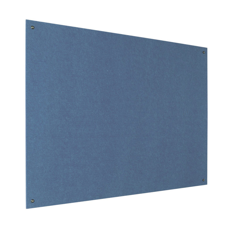 Wall Mounted Reversible Bulletin Board, 60cm H x 90cm W, Light Blue