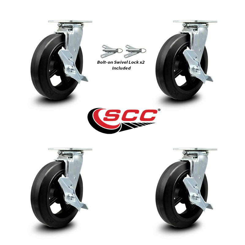 Rubber on Steel Caster