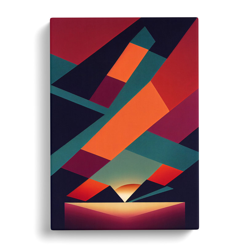 Incomparable Abstract Sunset - Wrapped Canvas Print, Wrapped Canvas, 50cm H x 35cm W x 3cm D