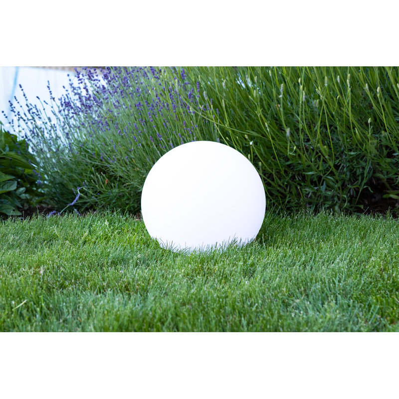 12'' White Sphere LED Color Changing Lamp with Remote