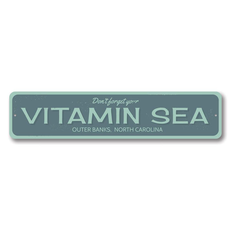 Panneau en aluminium «Vitamin Sea», H 4 po x l 18 po x P 0,04 po