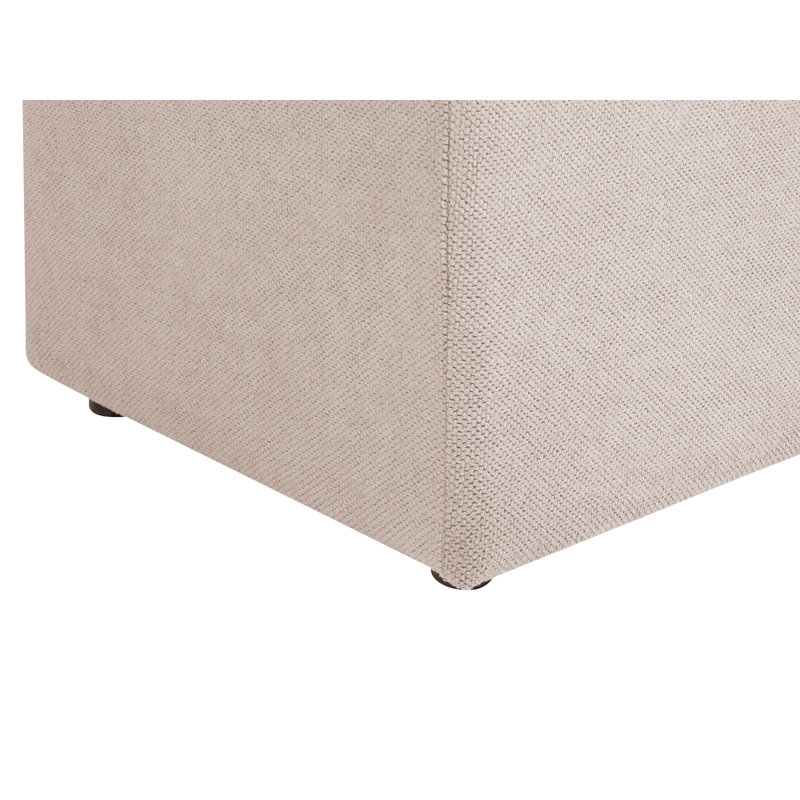 Rabecka Polyester Upholstered Storage Bench, Beige