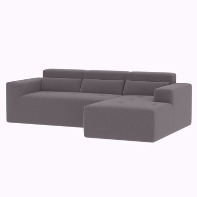 109'' Modern Modular Sectional Sofa, Teddy Fabric L Shaped Couch, 3 Seat Corner Sofa Couch, Modern Upholstered Couch With Chaise & Pillows For Living
