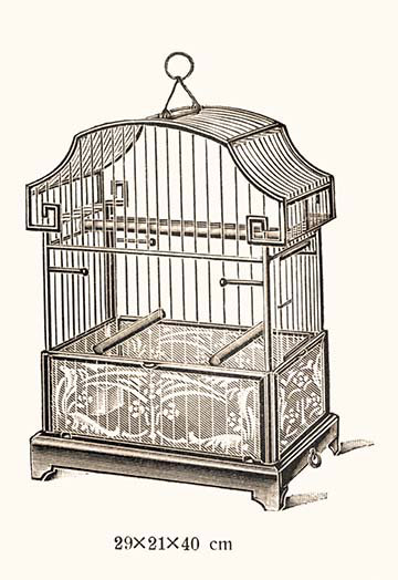 Cage à oiseau ornée a art, H 66 po x l 44 po x P 1,5 po
