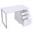 White 3-Drawer Reversible Office Desk