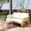 502.92cm Wide Acacia Garden Sofa with Cushions-70459083